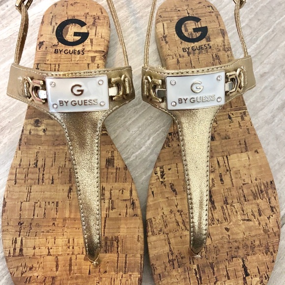 Gold G by Guess Sandals Size 9 - Picture 4 of 5
